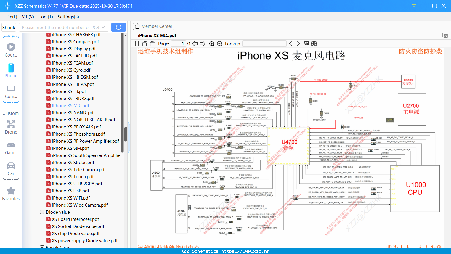 IPhone XS MIC